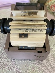 Antique Metal Rolodex With Bakelite Handles