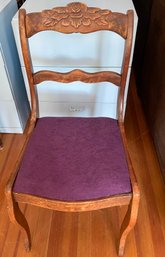 Antique Carved Rose Back Dining Chair