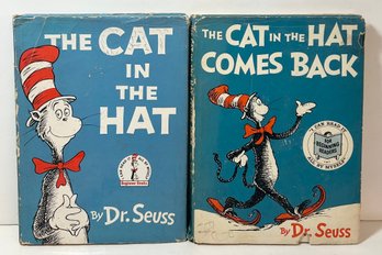 Pair Of 1950s Dr. Seuss Cat In The Hat Books