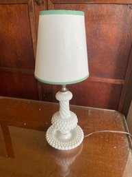 Small Antique Milk Glass Lamp