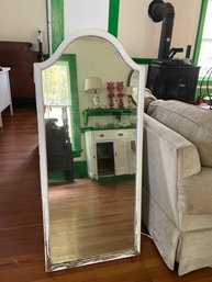 Beautiful Tall Antique Wall Mirror With Wooden Frame