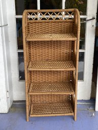 Folding Wicker Bookshelf