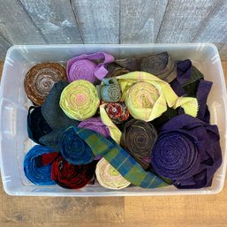 Bundle Of Tartan Wool Strips