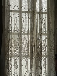 Antique Full Length Lace Curtains (2 Panels)