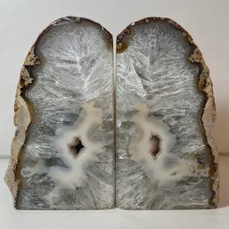 Stunning Agate Geode Bookends