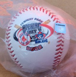 2002 Boston Red Sox Vs. Toronto Blue Jays Opening Day Fenway Park Commemorative Ball - K