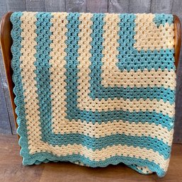 Blue And White Afghan