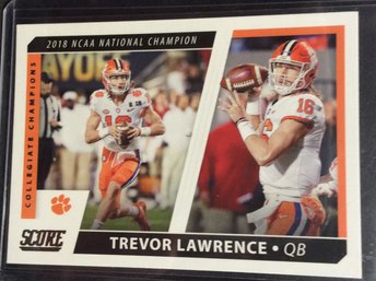 2021 Panini Score Collegiate Champions Trevor Lawrence - K