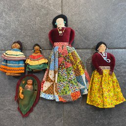 Vintage Handmade Native American Dolls