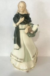 2004 Hawthorne Village Irish Nativity Bread & Wine For The King Women Villager