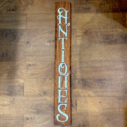 Hand Painted Wooden Antiques Sign