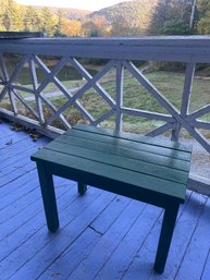 (#1) Vintage Catskills Porch Side Table In Catskill Camp Green