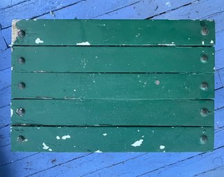 (#3) Vintage Studded Catskill Porch Side Table In Catskill Camp Green