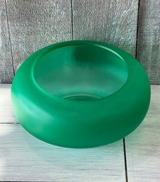 Beautiful Green Blown Glass Bowl