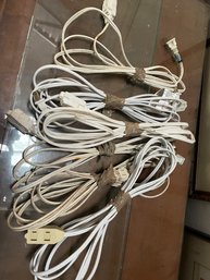 Set Of 6 White Extension Cords