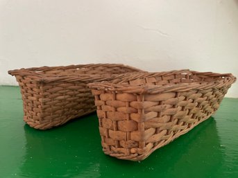 Set Of 3 Small Baskets (one Of The Same Not Shown)