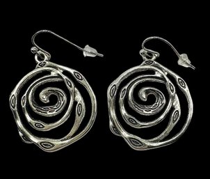 Vintage Spiral Dangle Earrings