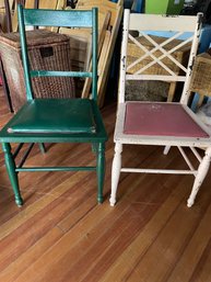 Trio Of Vintage Painted Side Chairs