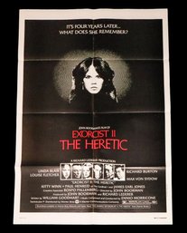 Vintage 1977 ' The Exorcist II' Movie Poster