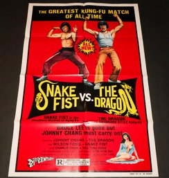 Vintage 'Bruce Lee Is Gone But Johnny Chang Must Carry On 'movie Poster