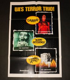 Vintage Ua's Terror Trio ! Movie Poster