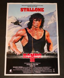 Vintage 1988 Stallone Rambo III Poster