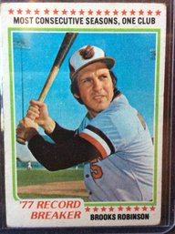 1978 Topps Brooks Robinson Record Breaker - M