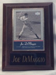 Upper Deck Pinstripe Exclusives Joe DiMaggio Card On Plaque - M