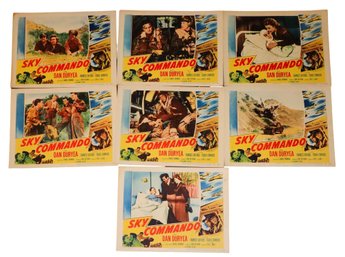 7 Vintage ' Sky Commando' Movie Lobby Card Movie