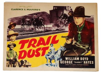 Vintage Western Classic 'trail Dust' Movie Lobby Card