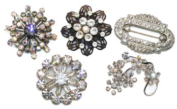 Gorgeous Collection Of Brooches With Sparkly Rhinestones