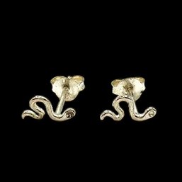 Sterling Silver Dainty Snake Stud Earrings