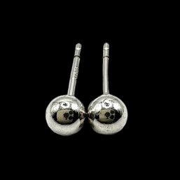 Sterling Silver Tiny Ball Stud Earrings