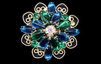 Vintage Brooch/pin With Gorgeous Rhinestones