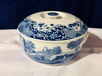 Spode 'Blue Italian' 2.25 Quart Covered Casserole Dish