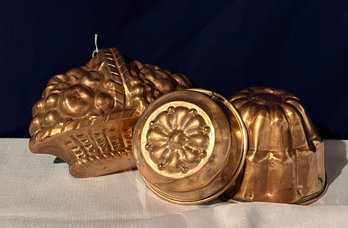 Vintage Copper Aluminum Jello Molds