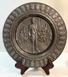 Abraham Lincoln And Presidents Pewter Plate