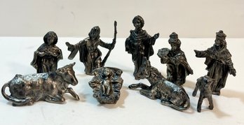 Pewter Mini Figurines Nativity Scene