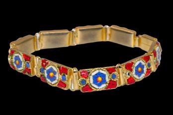 Stunning Mosaic Bright Color Bracelet With Makers Mark