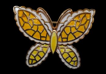 Beautiful Vintage JJ Enamel Butterfly Brooch/pin