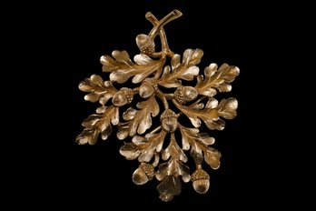 Crown Trifari Vintage 1955-1969 Brooch With Acorns