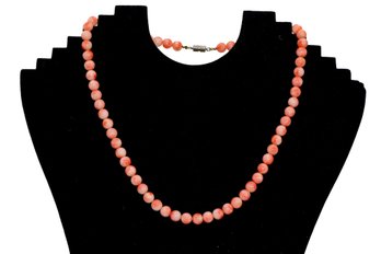 Salmon Colored Bead Necklace