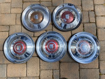 OEM Original Hubcaps Wheel Covers Fits 1954 Mercury Custom Monterey. Set Of 5. No Shipping.