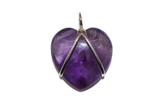 Amethyst Heart Pendant