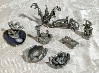 Collection Of Vintage Medieval Times Pewter Figurines