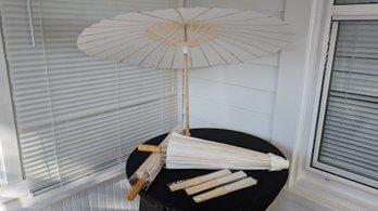 3 Paper Parasols & 3 Hand Fans