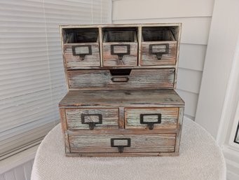 Rustic Wooden Desk Organizer: Tidy And Stylish