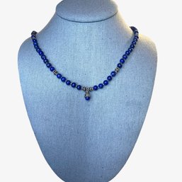 Vintage Lapis Beaded Necklace