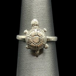 Vintage Sterling Silver Turtle Ring, Size 5.75