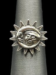 Vintage Sun And Moon Ring, Size 6.5